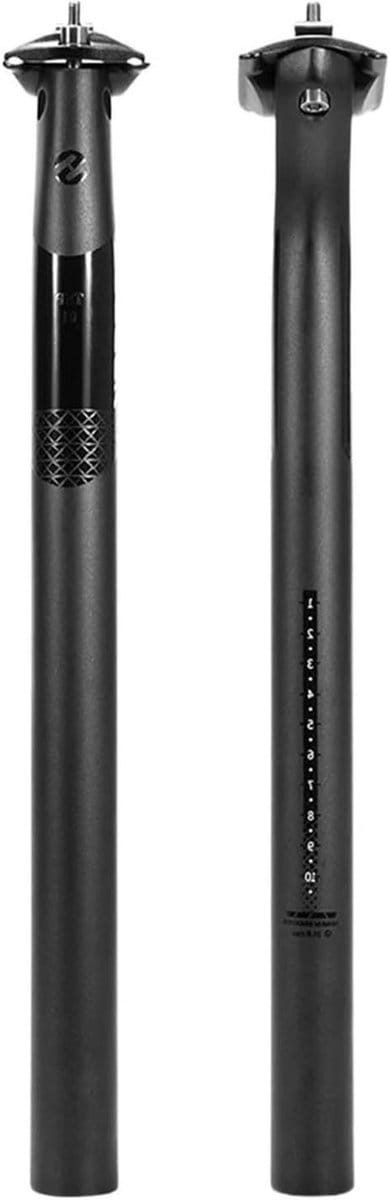 Fiets Zadelpen Carbon - Zadelbuis MTB Racefiets - Comfortabel Fietsen - Ultralicht Gewicht - 31.6mm 400mm - Zwart