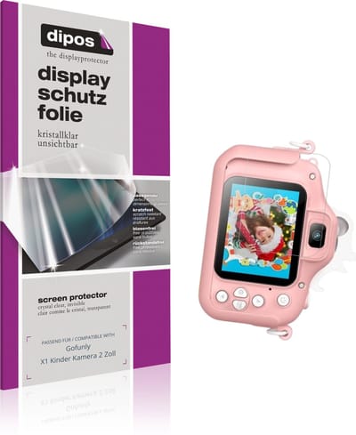 dipos – 4x Beschermfolie geschikt voor Gofunly X1 Kinder Kamera 2 Zoll | Krasbestendige & heldere Screenprotector Ultra-Thin