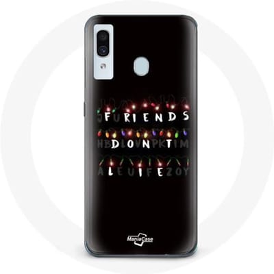 Coque - Samsung - Galaxy A20e - Souple - Noir - Stranger Things - Joyeux Noël