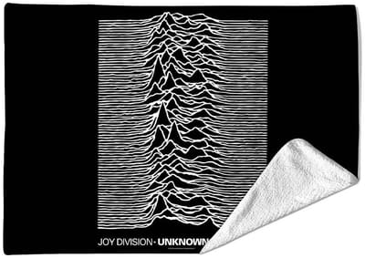 Rocksax Joy Division - Unknown Pleasures Plaid - Eenpersoons (127cm x 152cm) - Zwart/Wit