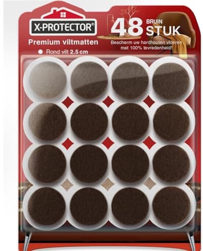 Vilt Pads voor Meubels - 48 Stuks - 25mm Beschermers voor Vloeren en Meubelpoten