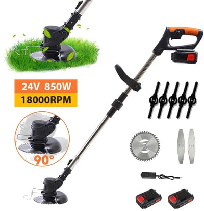 AURORAS-Draadloze Grastrimmer 850W – Elektrische Grasmaaier – 2 Accu’s – Kantensnijder – Tuingereedschap