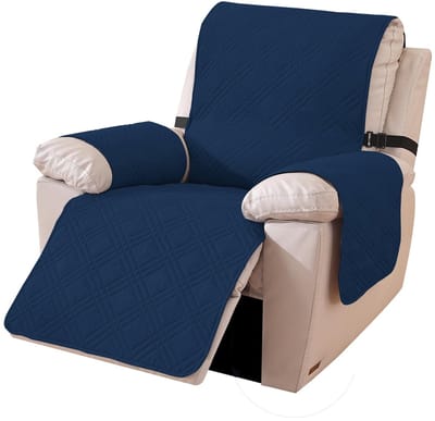 Dailygoods- Fauteuilhoes Omkeerbaar - Tweekleurig Design - Relaxstoelbeschermer - Krasbestendig - Slijtvaste Stof - Zorgt Voor Verzorgd Huis - Stoelbeschermer