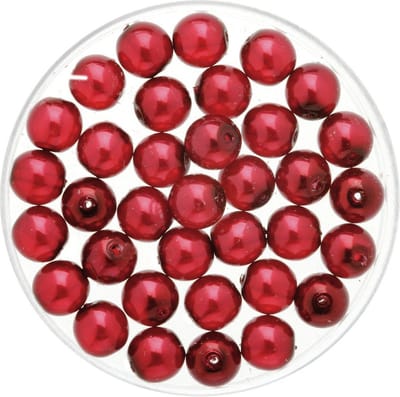 Hobby/knutsel Boheemse glaskralen - 50x stuks - rood - 6 mm - sieraden maken