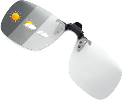 Clip-on Zonnebril - Zonnebril op sterkte - Autorijden - Flip-up functie - 14.7 cm breed - Grijs