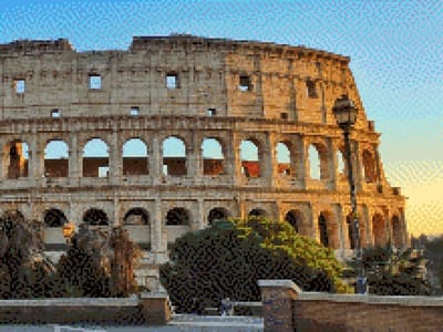 MyHobby Borduurpakket – Colosseum Rome 40×30 cm - Aida borduurstof 5,5 kruisjes/cm (14 count) - Telpatroon - Borduurgaren - Borduurnaald - Handleiding - Voor Beginners & Gevorderden - Complete borduurset