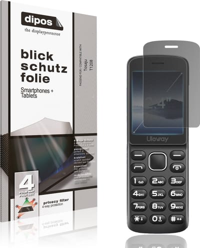 dipos – Matte Privacy Screenprotector geschikt voor Tosaju T1208 | Anti-Spy Beschermfolie