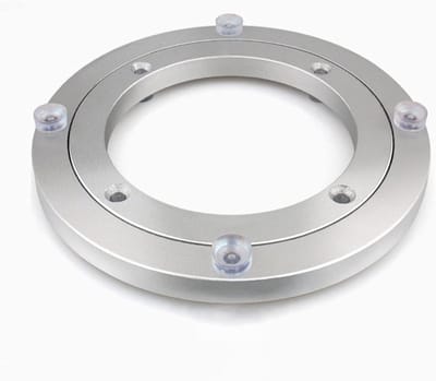 Draaitafel Lager - Draaiplateau Onderstel - Soepel Draaien - Aluminium Legering - 45 Cm - Zilver