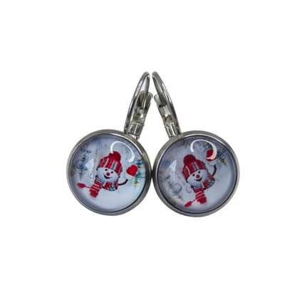 2 Love it Sneeuwpop - Oorbellen - Stainless steel - Lengte 2,5 cm - Doorsnee 12 mm