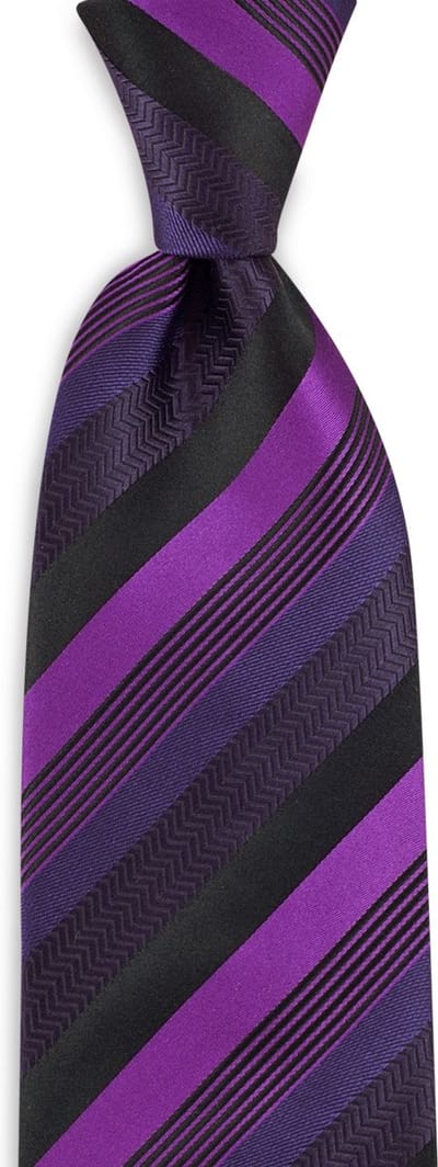 We Love Ties - Stropdassen - Stropdas Mister Guidelines - zwart / paars