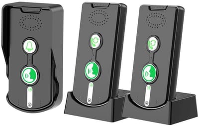 Allecto - - Draadloze Intercom Deurbel - 500 Meter Bereik - Waterdicht en Handig - Geschikt voor Thuis en Kantoor - Geluidscommunicatie - Intercomsys.