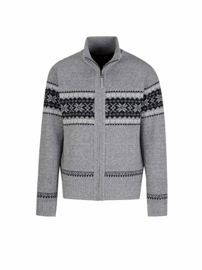 BJØRNSON Hoyt Scandinavisch Gebreid Vest Heren - Teddy - Maat 4XL - Grijs