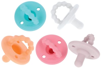 Nuby Silicone Softees Fopspeen & Bijtring – 5 Stuks – Siliconen Baby Fopspenen en Tandjesbijtringen