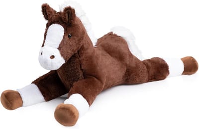 Groot Pluchen Paard 80 cm - Extra Zacht Knuffel Dier voor Kinderen en Volwassenen