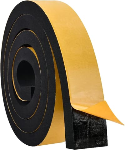 Zelfklevende Schuim Tape - 50mm Breed - 10mm Dik Hoge Dichtheid Neopreen Weerstrip, Gasket Seal, Geluiddemping en Isolatie voor Ramen, Deuren en Auto's