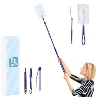 50 Stuks Stofvangers met Telescoop- en Klapsteel - Effectieve Stof- en Haarverwijdering