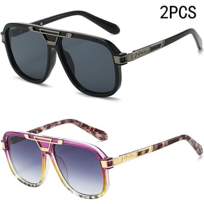 2 PIÈCES Dernier Style De Pare-soleil Personnalisés À Double Faisceau Élégants Pare-soleil Pour Femmes Pare-soleil Ultraviolets Pour Femmes M6215 black