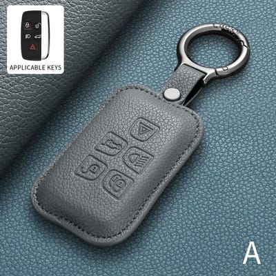 Voor Jaguar F-Type Xj Xf F-Pace E-Pace Xel Lederen Autosleutelhoesje Voor Land Rover Discovery Sport Range Rover Evoque Discovery Sport gray