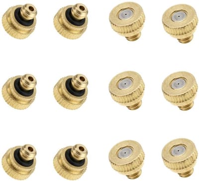 12PCS 0.3mm Messing Misting Nozzle Spray Atomization Head Laag Druk Atomizing Spray Head Nozzle