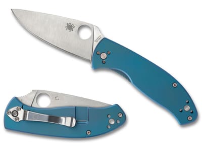 Spyderco Tenacious Titanium Blue 8Cr13MoV PE