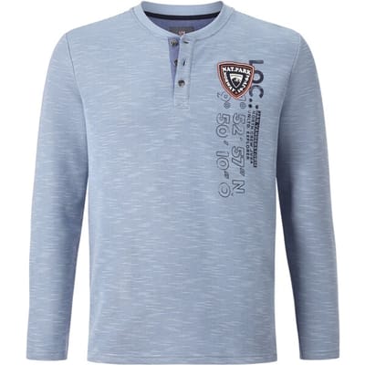 Jan Vanderstorm herren Sweatshirt - 56/58 - lichtblauw - Plus Size