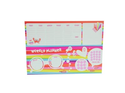 Weekplanner Funtastic. Maak je planning op deze grappige weekplanner. Van huiswerk tot feestjes, alles past erop!