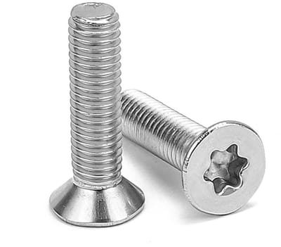 Set van 20 Torx verzonken schroeven - M4 x 20mm vol draad, roestvrij staal A2 voor machines, apparaten en meubels