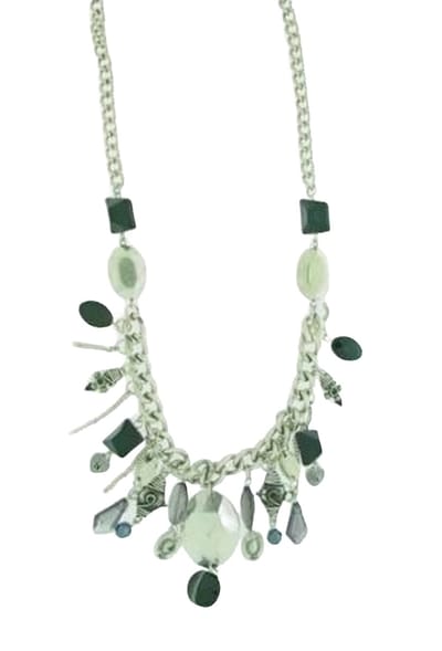 Behave Lange ketting met hangers en kunststof kralen – Nikkelvrije modeketting
