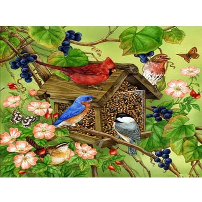 Cross Stitch Kit DIY Diamond Borduren Vogelnest vogel Diamond Schilderen Mozaïek Home Decor 20X30CM yellow