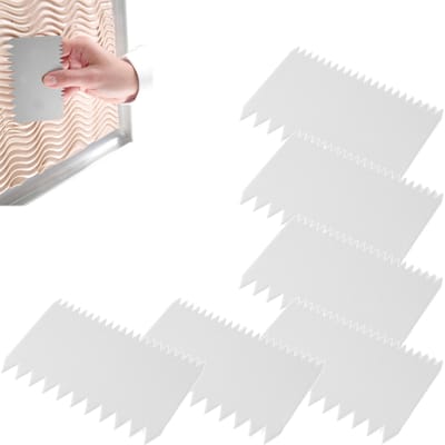 Hendi - Taartdecoratie - Zesdelige Set - Zeskantige Schraper - Polypropyleen - Vaatwasmachinebestendig