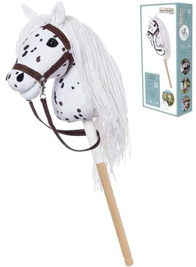 Stokpaard met teugels en schouderriem - Hoogwaardig pluche hobby paard - Perfect voor hobby horsing