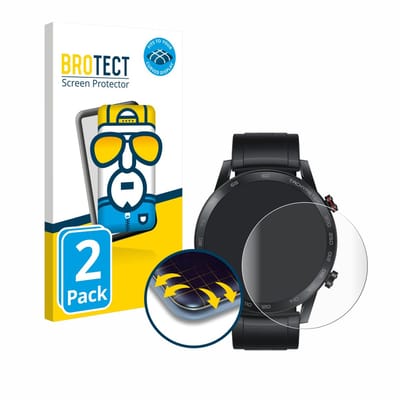 BROTECT - Screenprotector voor Honor Watch Magic 2 (46 mm) - Folie Beschermfolie transparant volledig dekking - 2 Stuks