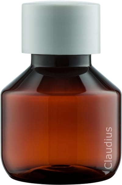 Lege Plastic Fles 50 ml PET Amber bruin - met witte dop - set van 10 stuks - Navulbaar - Leeg