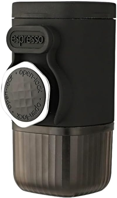 Draagbare Koffiezetter - Reis Koffiemachine - Verse Koffie Overal - Handmatige Bediening - 100ml Capaciteit - Zwart