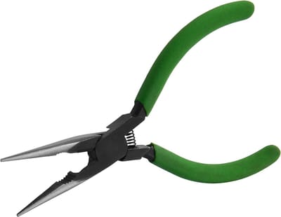 Lange Snaveltang - Punt Tang - Precisie Werk - Gekartelde Kaak - 14 cm - Groen