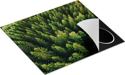 Chefcare Inductie Beschermer Bos met Bomen vanaf Boven - 60x50 cm - Afdekplaat Inductie - Kookplaat Beschermer - Inductie Mat