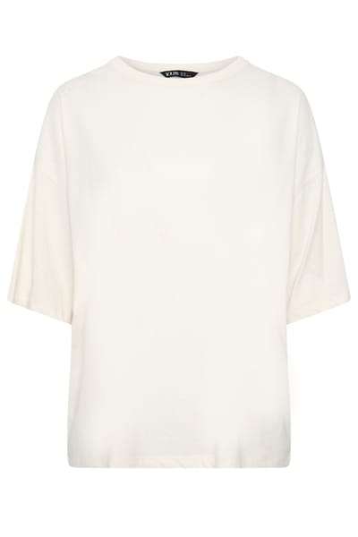 Yours Ivoorwitte Boxy Tshirt Size 42