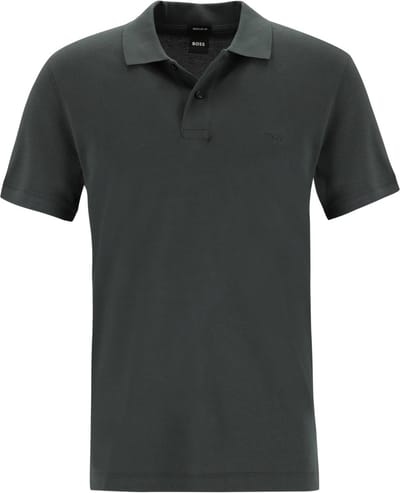 Poloshirt BOSS Black Pallas donkergroen pique