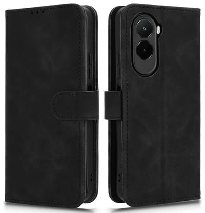 Coverup Hoesje - Geschikt voor Xiaomi Poco M7 Hoesje - Coverup Book Case - Zwart