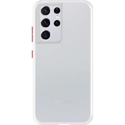 Samsung Galaxy S21 Ultra Back Cover - Wit/Transparant
