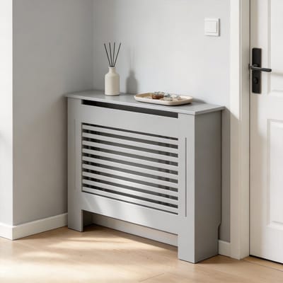 FATIVO Radiatorombouw - radiatoromkasting - Verwarmingsombouw - 111x19x92 cm - grijs