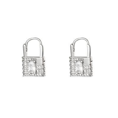 Yehwang | Oorbellen slot Double Hoops | Zilver