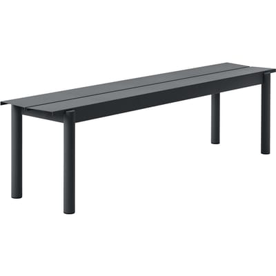 Muuto - Linear Steel Bank - zwart - 170 cm
