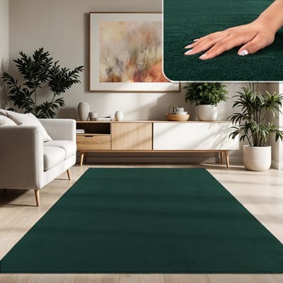 Paco Home Moderne woonkamer tapijt kortpolig wasbaar zacht uni effect bont antislip 200x280 cm