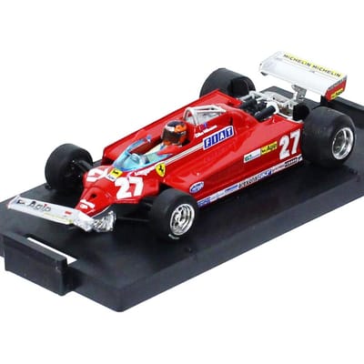 Ferrari 126 CK Turbo Villeneuve schaal Afgewerkt Model (Ronde 39-54) #27 J. (1/43 R436CH) red