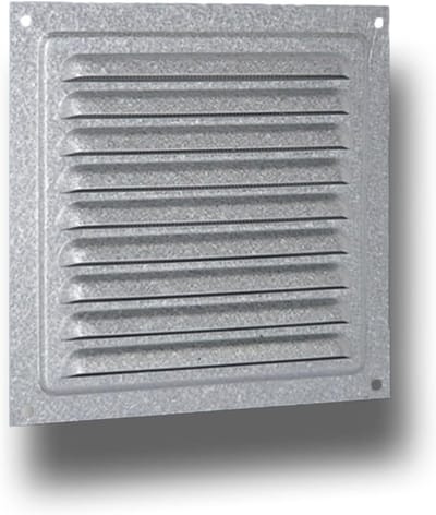 Ventilatierooster - Rooster metaal - Ventilatie regelen - Met insectenhor - 125x125mm - Verzinkt