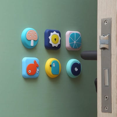 Without Lemon - Set van 2 - Siliconen Deurstopper - Deurbeschermer - Muurbescherming - Deurklink - Stoot rubber - Zelfklevend - Paddestoel