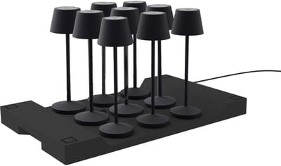 Set van 9 tafellampen met voet. H25CM EMILY
