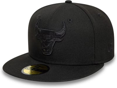 Zwarte Baseball Pet Chicago Bulls NBA Stijlvol met Rechte Klep