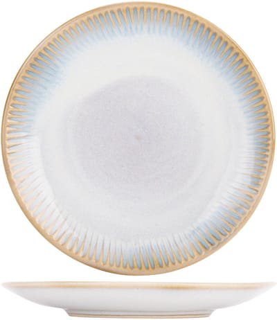 Cosy & Trendy Gebaksbordjes Listra Ocean Blauw/Wit - 4 Stuks Ø 15.5 cm - Aardewerk - Vaatwasser- & Ovenbestendig